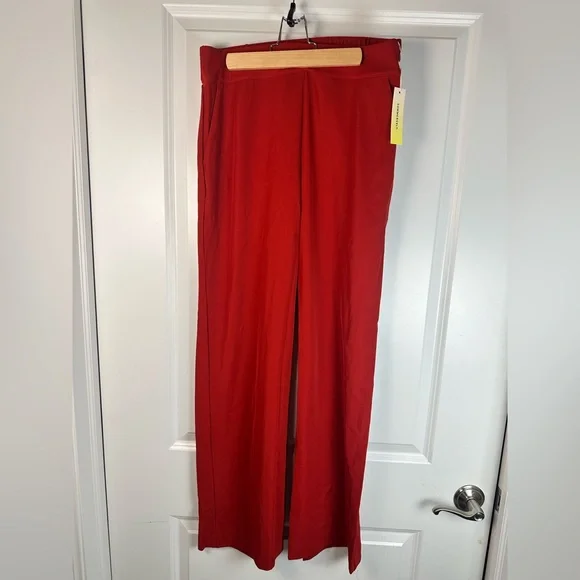 💌 SUMMERSALT Warm Red/Lava Wide‑Leg Pants – Size 8 - Picture 5 of 11